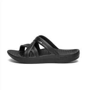 NEW TELIC women's mallory sandal in midnight black